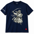 Panjrooh Warrior Khanda Punjabi Graphic T-Shirt – Navy Blue